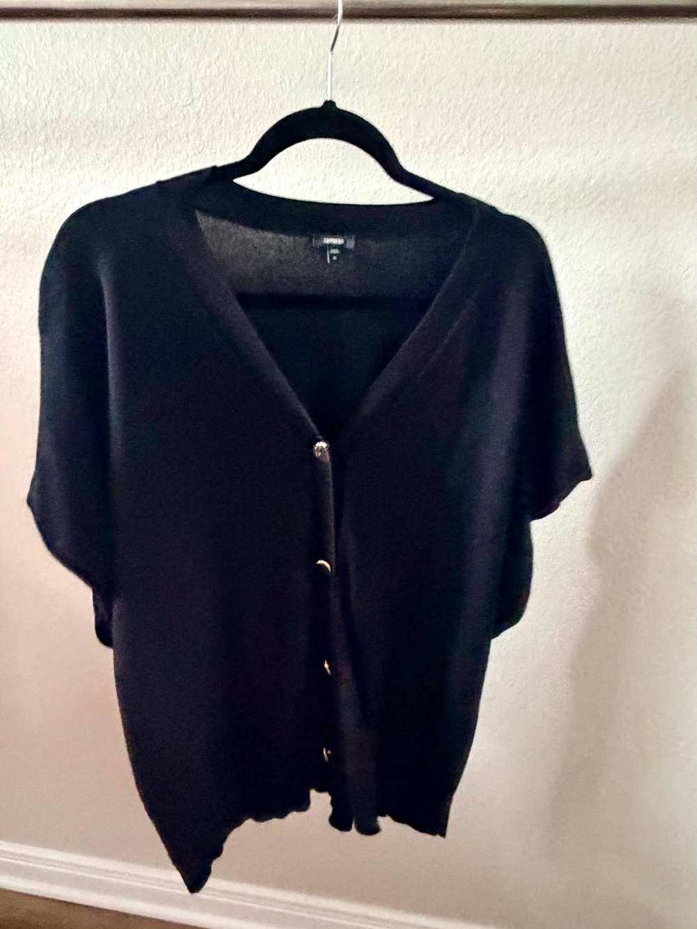 Express Relaxed V-Neck Dolman Sleeve Sweater Vest